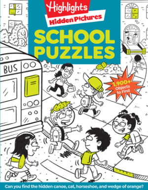 School Puzzles: Activity Book for Kids 6 and Up with Over 100 Puzzles Featuring Classrooms, Field Trips and More, Search and Find Over 1,900 Hidden Ob