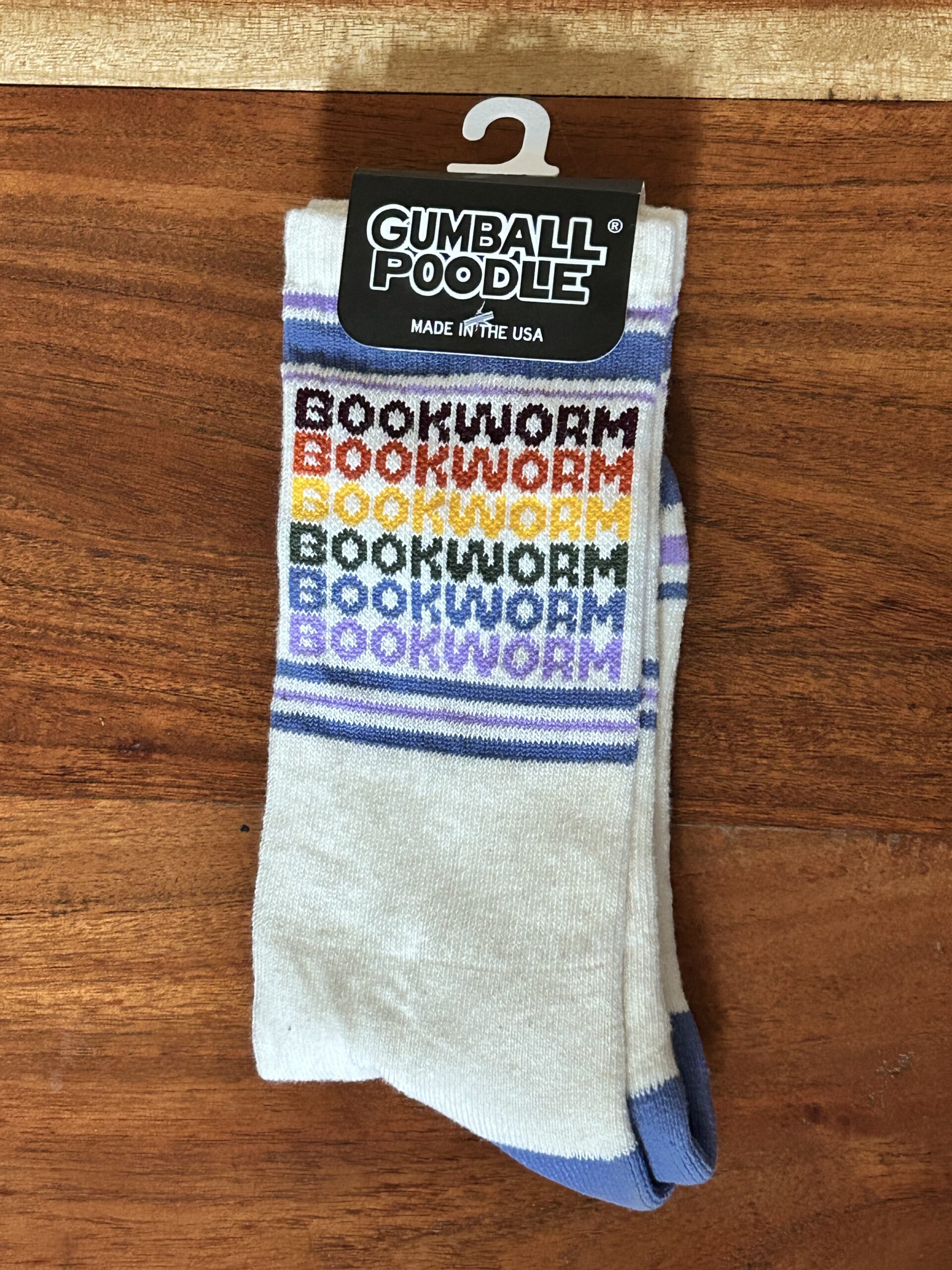 Bookworm book socks at Dried Ink.